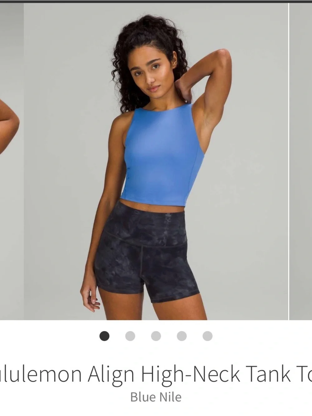 Lululemon Align High-Neck Tank Top Blue Nile size 4 EUC crisp rip tag
